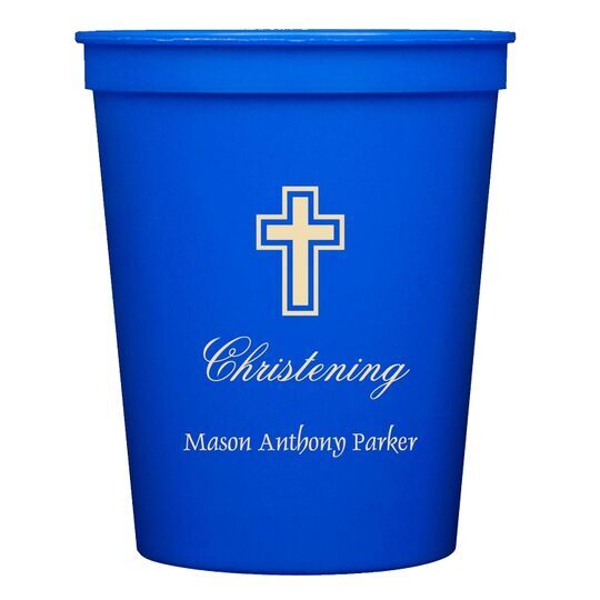 Outlined Cross Stadium Cups